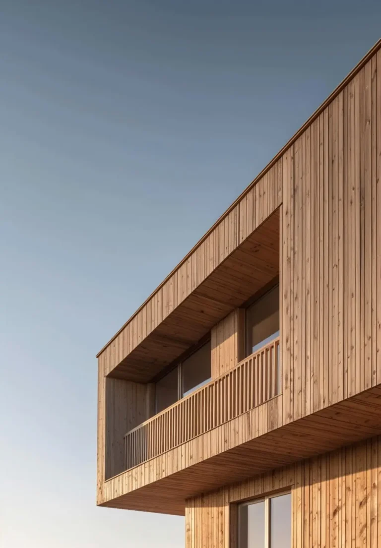 Combinaison de bardage en bois et métal pour un style unique et innovant. Offrez à votre bâtiment une façade distinctive et robuste.