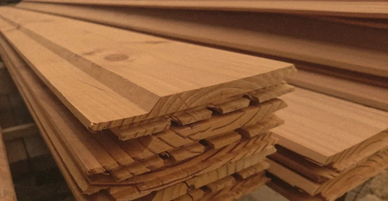 Image d'une façade de maison avec un bardage en bois comparée à une façade avec du clin, illustrant les différences visuelles entre les deux types de revêtement.